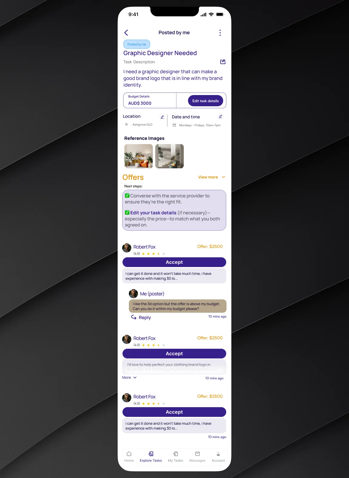 Evaluate providers screen