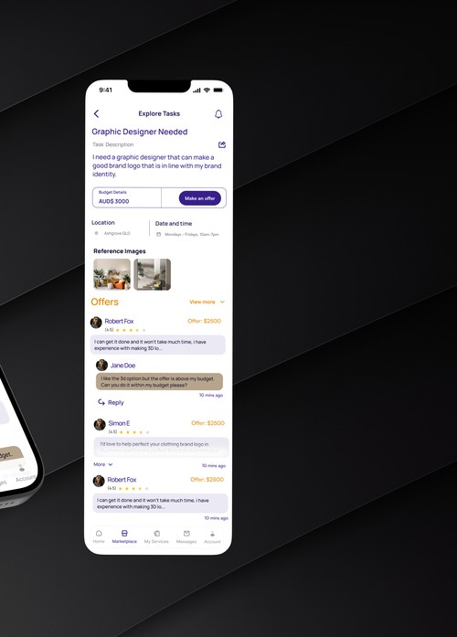 Oloja — offers section detail with multiple providers bidding